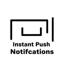 Минималистичная одноцветная иконка мгновенных push-уведомлений на белом фоне для трекера результатов лотереи